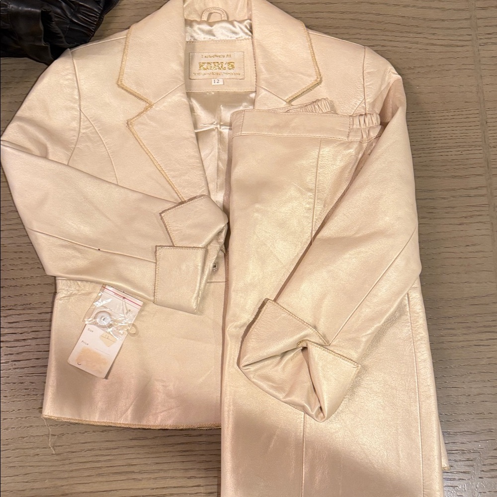 Kids Cream Blazer & Suit Set